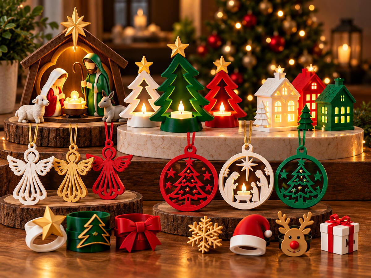 Christmas 3D Creations Custom 3D printed Christmas decorations and ornaments by 3DZ6.